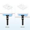 Kibi Pop Up Drain Stopper for Bathroom without Overflow KPW103MB